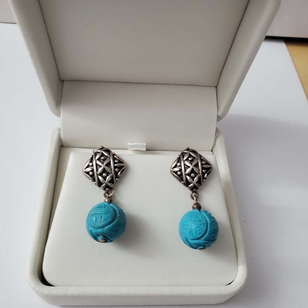 Sterling Silver 925 Turquoise Earrings